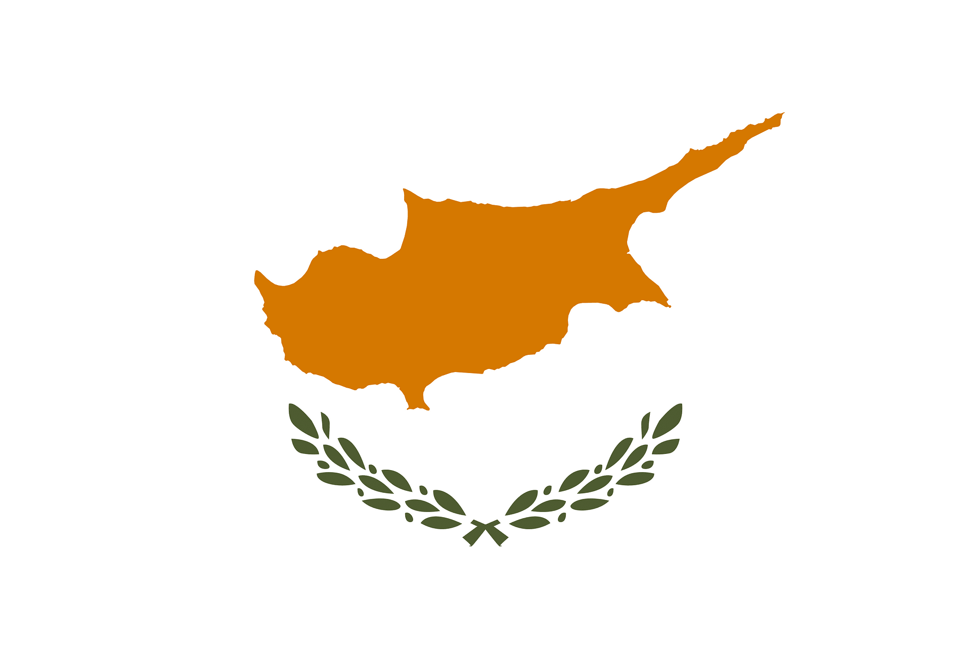 Logitrex logo met een kaart van Cyprus en groene olijftak, symbool voor logistiek en internationale handel.
